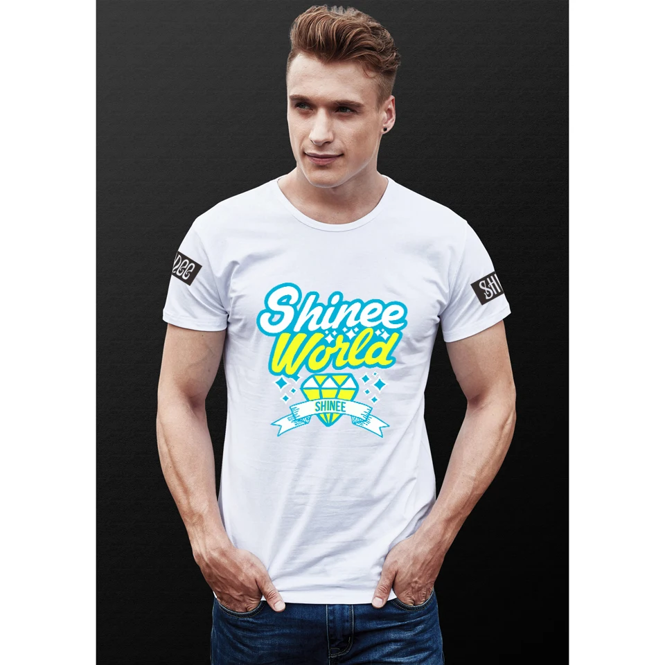 Короткая футболка SHINee Kpop женская/Мужская женская поклонник K-pop топ-член печатная