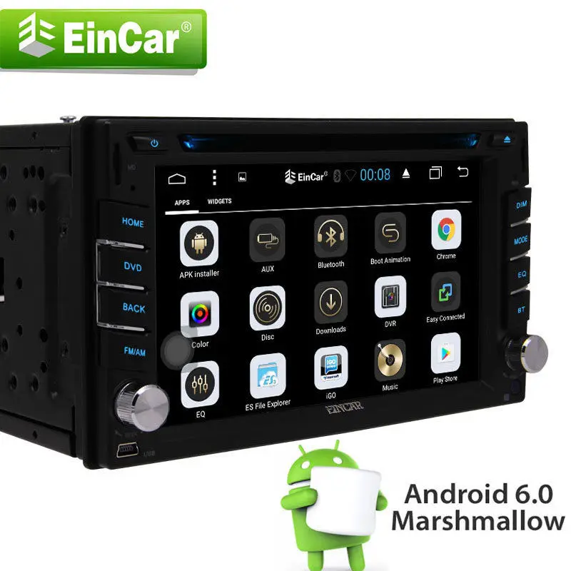 Четырехъядерный Andriod 6 0 Автомобильный стерео радио DVD gps плеер Navi 2 &quotзеркало wifi