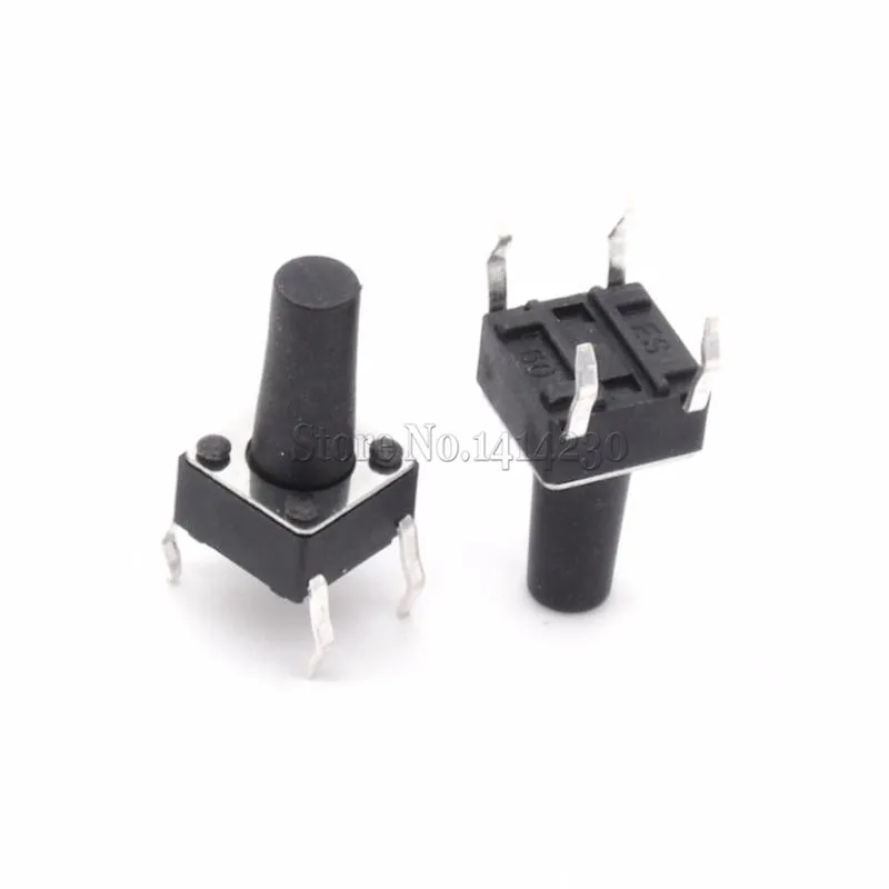 

20Pcs Tactile Push Button Switch Tact Switch 6X6X11mm 4-pin DIP 6*6*11mm