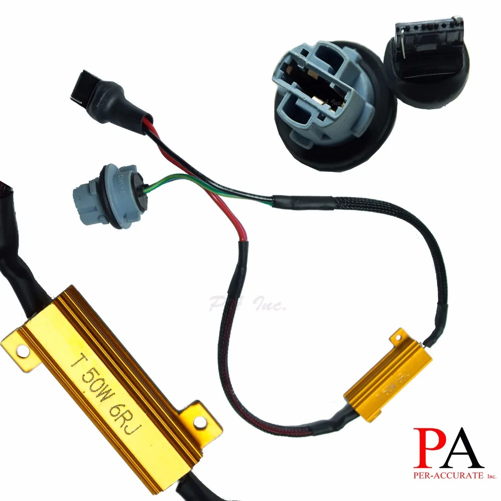 PA LED 2 шт. x 7440 T20 50 Вт 6ohm нагрузка золотистый резистор Canbus исправление светодиодные