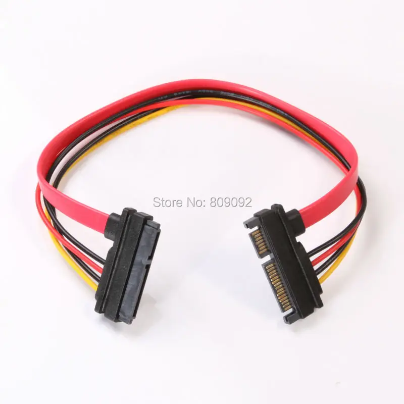 Высококачественный комбинированный Удлинительный кабель 22 Pin Male Female 7 + 15 SATA Data HDD