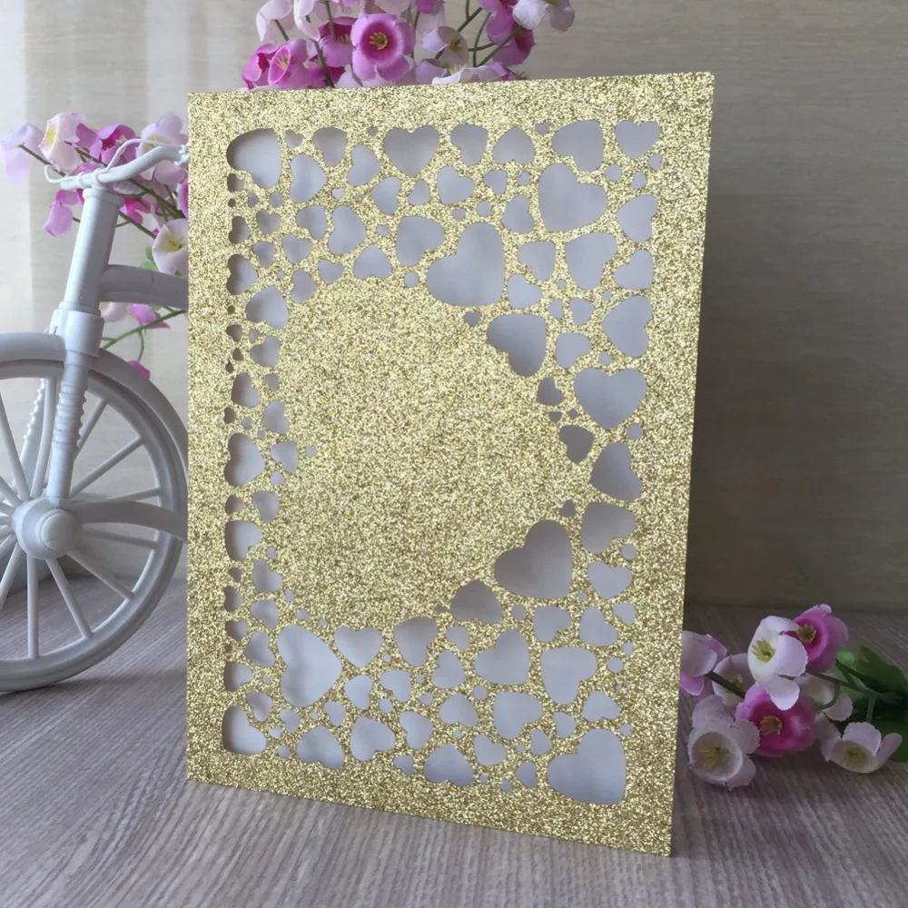 

50pcs/lot Wedding Invitation Card Wedding Decoration Event Party Supplies Decor Graduation Invitations New Year Invitation
