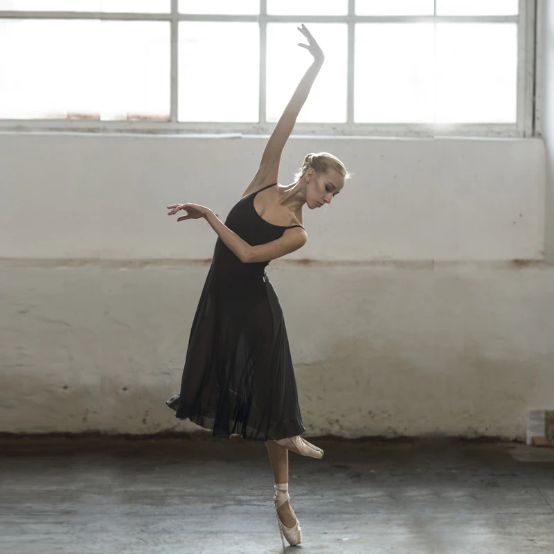 

Ballet Dance Costumes Slings One-Piece Long Skirt Women Practice Clothes Gymnastics Leotard Ballet Performance Outfit DQL505
