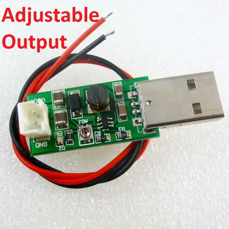 Светодиодный Повышающий Модуль для вентилятора 7 Вт USB 5 В 6 в 9 12 15 регулируемый