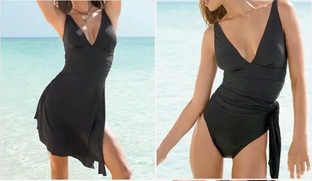 Чистый черный сиамские БИКИНИ обернутый вокруг талии на юбке 5XL|bikini bikini|bikini blackbikini
