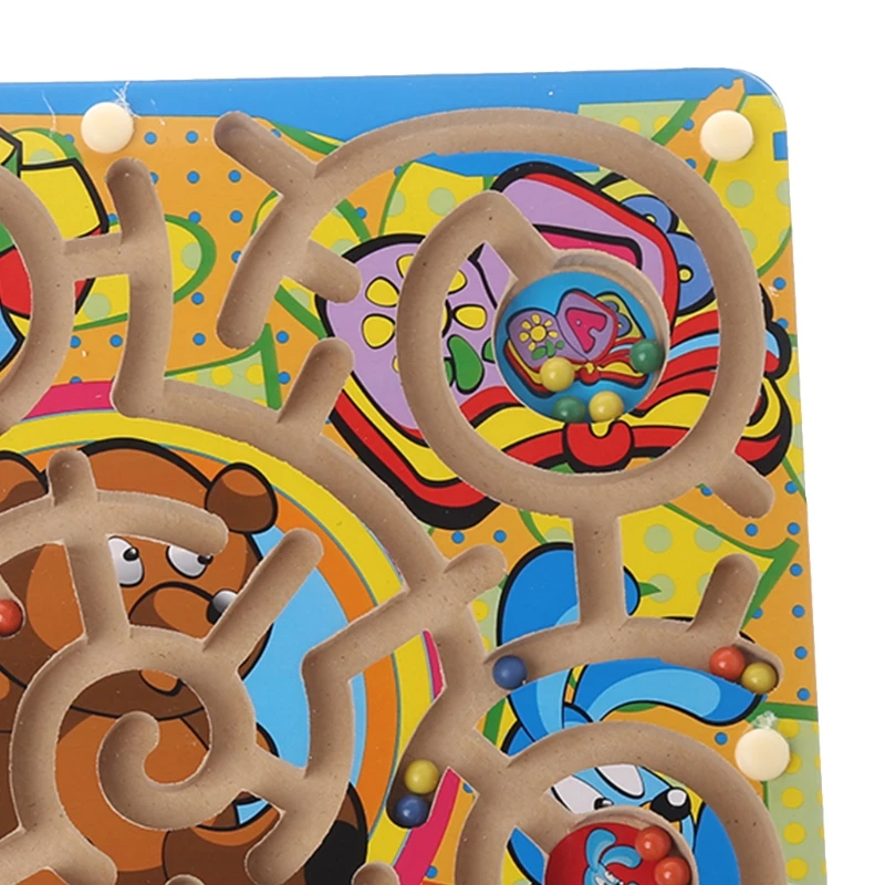 Мультфильм животных деревянные Магнитные игры Лабиринт дети учатся образование
