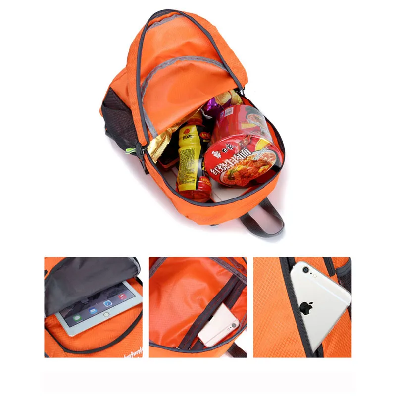 Г 200 г Packable водостойкий нейлоновый походный рюкзак легкий дорожный складной