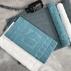 Хлопковое жаккардовое полотенце для ног для пятизвездочных отелей, Впитывающий Коврик для ванной, полотенце для бара, спа, коврик, коврик, мягкое качественное полотенце, коврик с узором для ног