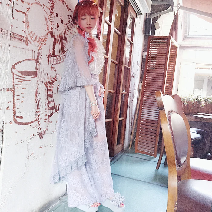 Рубашка принцессы Bobon21 японская для морского отдыха стандартная кружевная