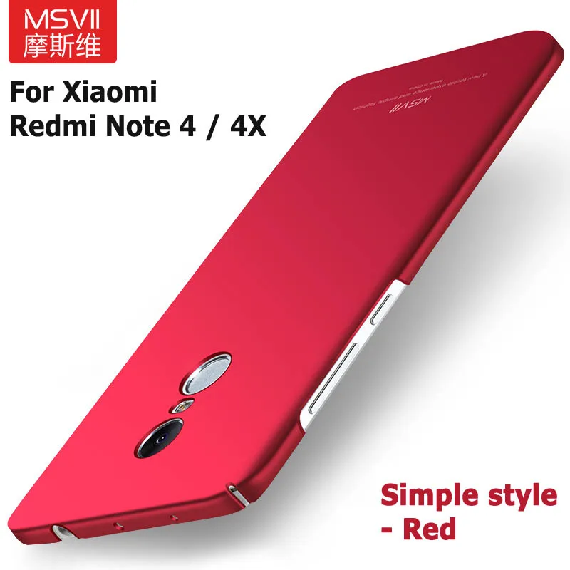 Чехол для Xiaomi Redmi Note 4 Msvii матовая крышка Примечание 4X глобальная версия XIA (сделай