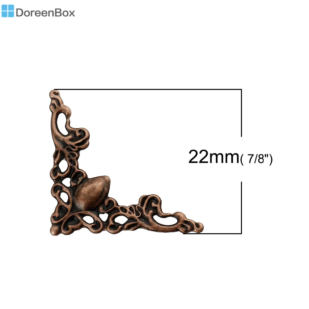 Doreen Box Филигранное тиснение фурнитура для украшений треугольник антикварный