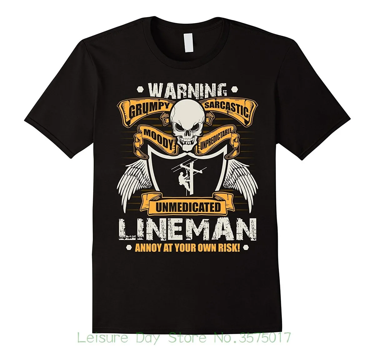 Футболка с принтом 2018 Модная брендовая мужская футболка обходчика Grumpy Sarcastic Lineman