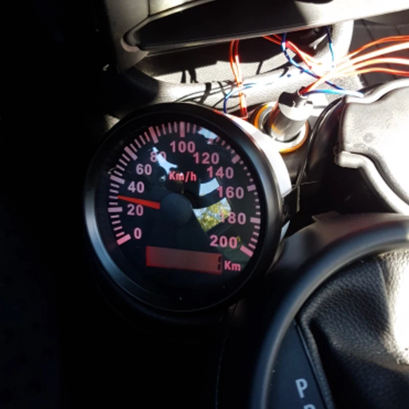 Цифровой gps измеритель скорости 120 200 kmh красный светодиодный датчик скорости для Honda мотоцикла автомобиля лодки IP67 водонепроницаемый