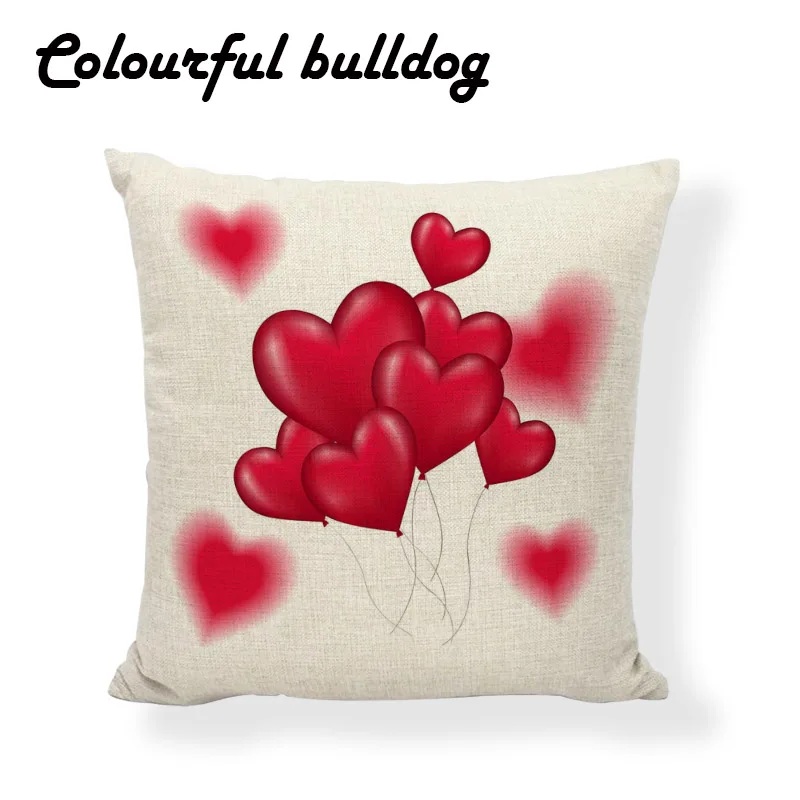 Ко Дню Святого Валентина накидки на подушки воздушный шар любви ленты с