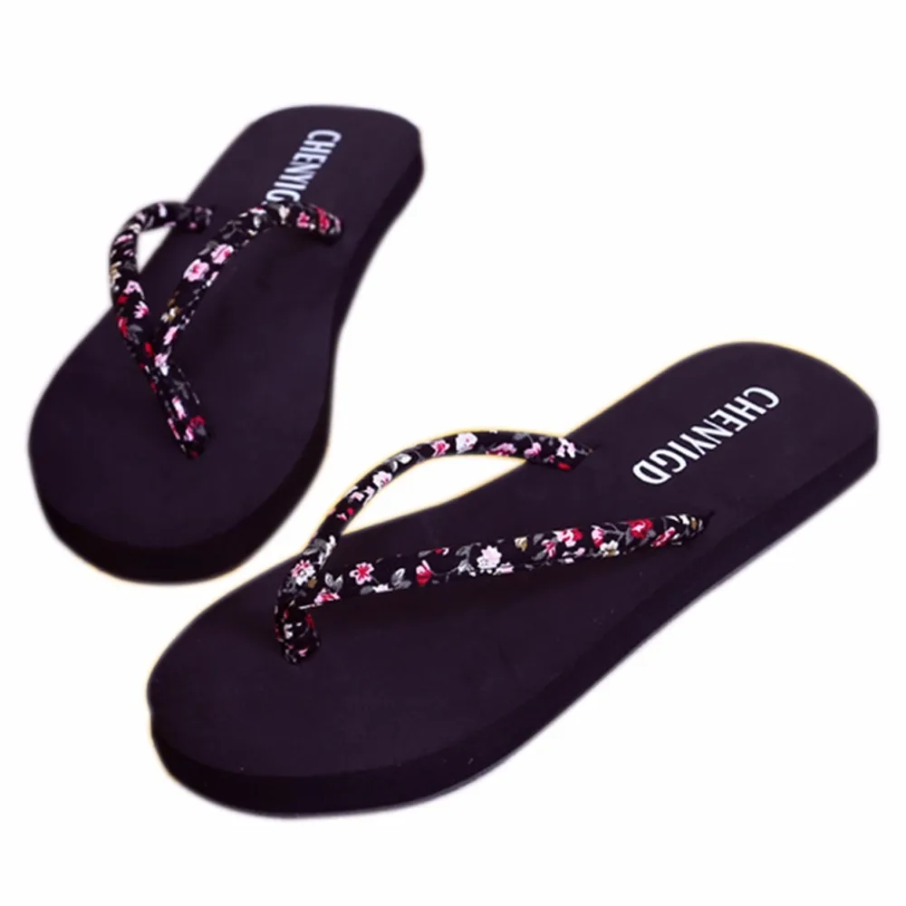 

THINKTHENDO Summer Beach Flip Flops Sandals Women's Slippers Female Flat Sandals Flip Flops