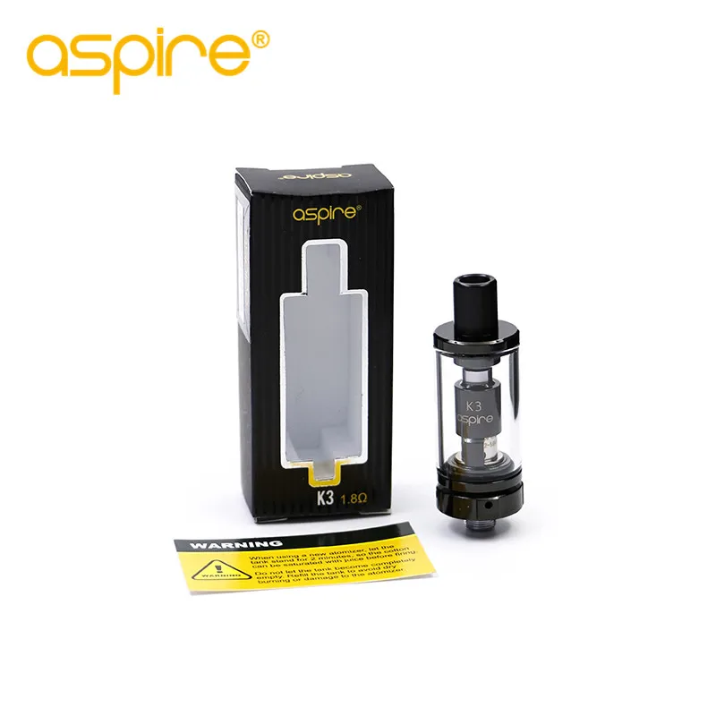 Aspire K3 Танк Clearomizer 1 8 Ом Сопротивление 2 мл Емкость доступны в серебристый и черный
