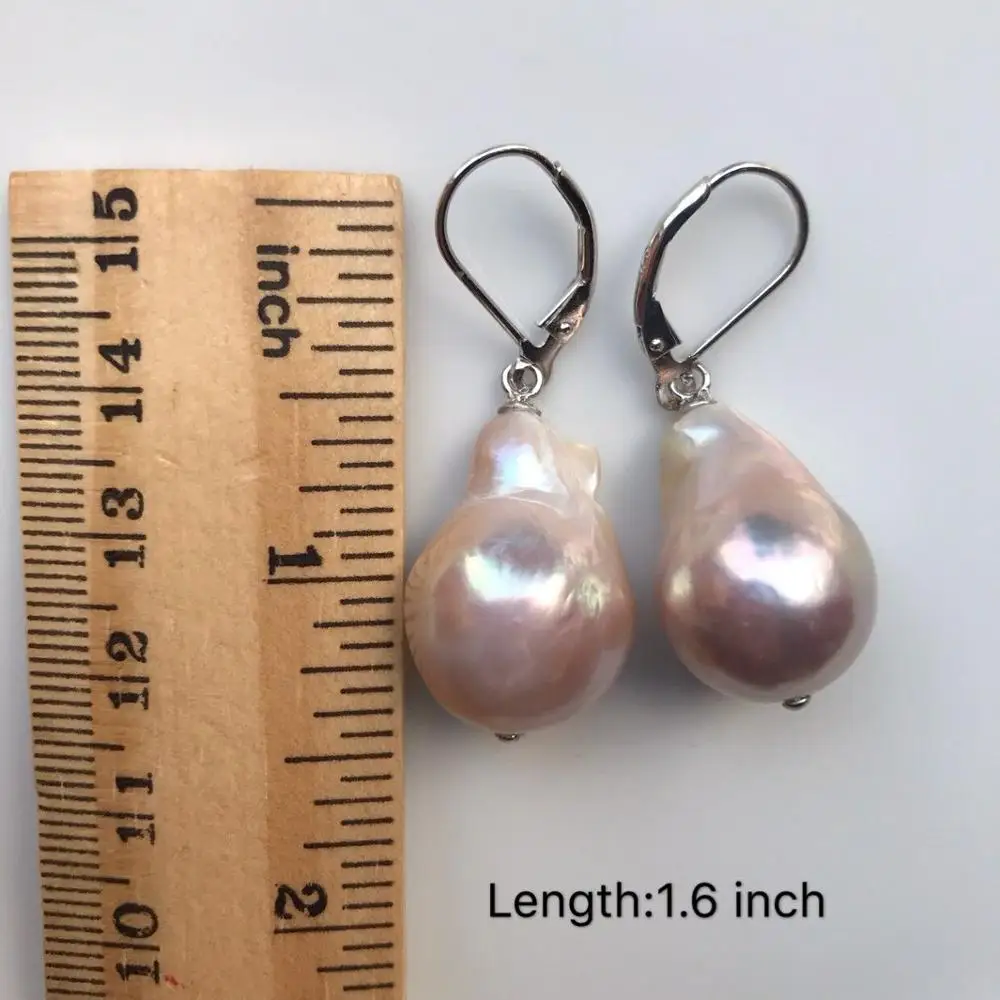 Серьги с барочным жемчугом, серьги с жемчугом, S925