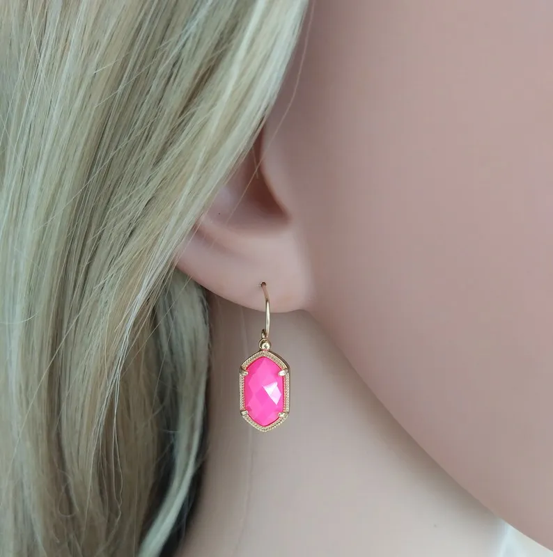 Rose red Маленькие овальные летние цветные ожерелья подвески - Окраска металла: Rose red