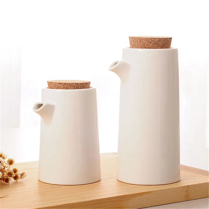 Простая кухонная белая бутылка для соуса керамические кухонные принадлежности