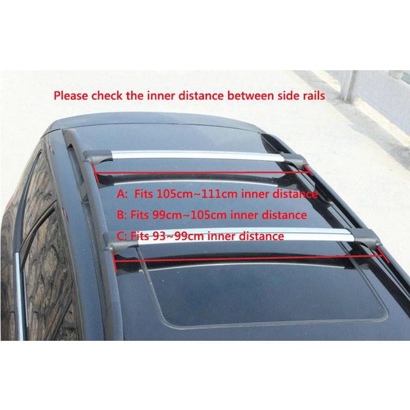 2x Car Roof Rack Cross Bars Luggage Carrier Auto Offroad 4x4 With Lock Anti-theft SUV Top 150LBS Cargo Universal For Jeep | Автомобили и