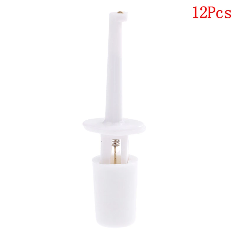 12pcs 10/12 шт мини один Тесты крюк клипса Тесты зонд для электронного Тесты ing IC Grabber большой Размеры круглый зажимы типа «крокодил»(крюк Тесты зажим - Цвет: 12pcs
