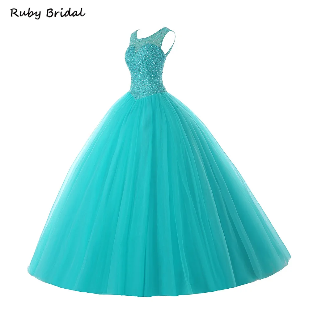 Ruby Bridal Vestidos De Fiesta, голубое очаровательное бисерное бальное платье, бальные платья, бальные платья с вырезом на спине, 16 платья Бальные AR59