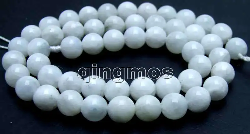 Настоящие маленькие бусины из натурального лунного камня диаметром 8 мм прядь 15