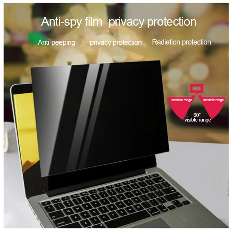 P001 12 дюймов Anti Scratch компьютер Экран Фильтр конфиденциальности Магнитная