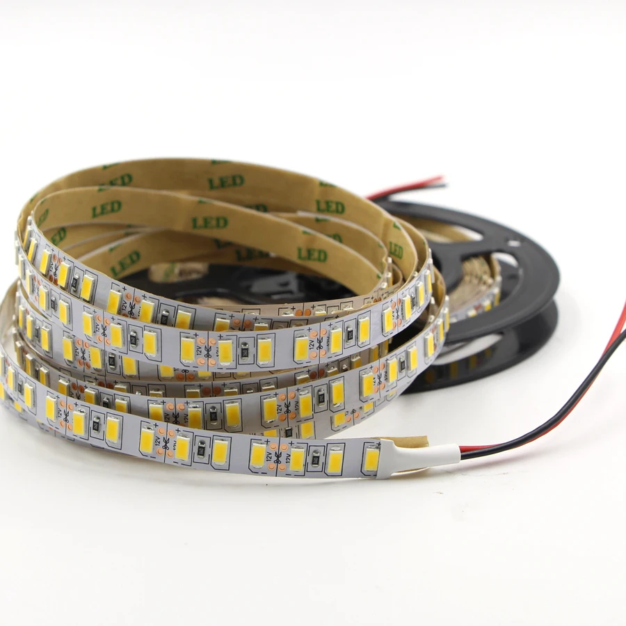 Супер яркая 120 светодиодов/м SMD 5630 5730 Светодиодная лента Гибкая 5 м 300 DC 12 В