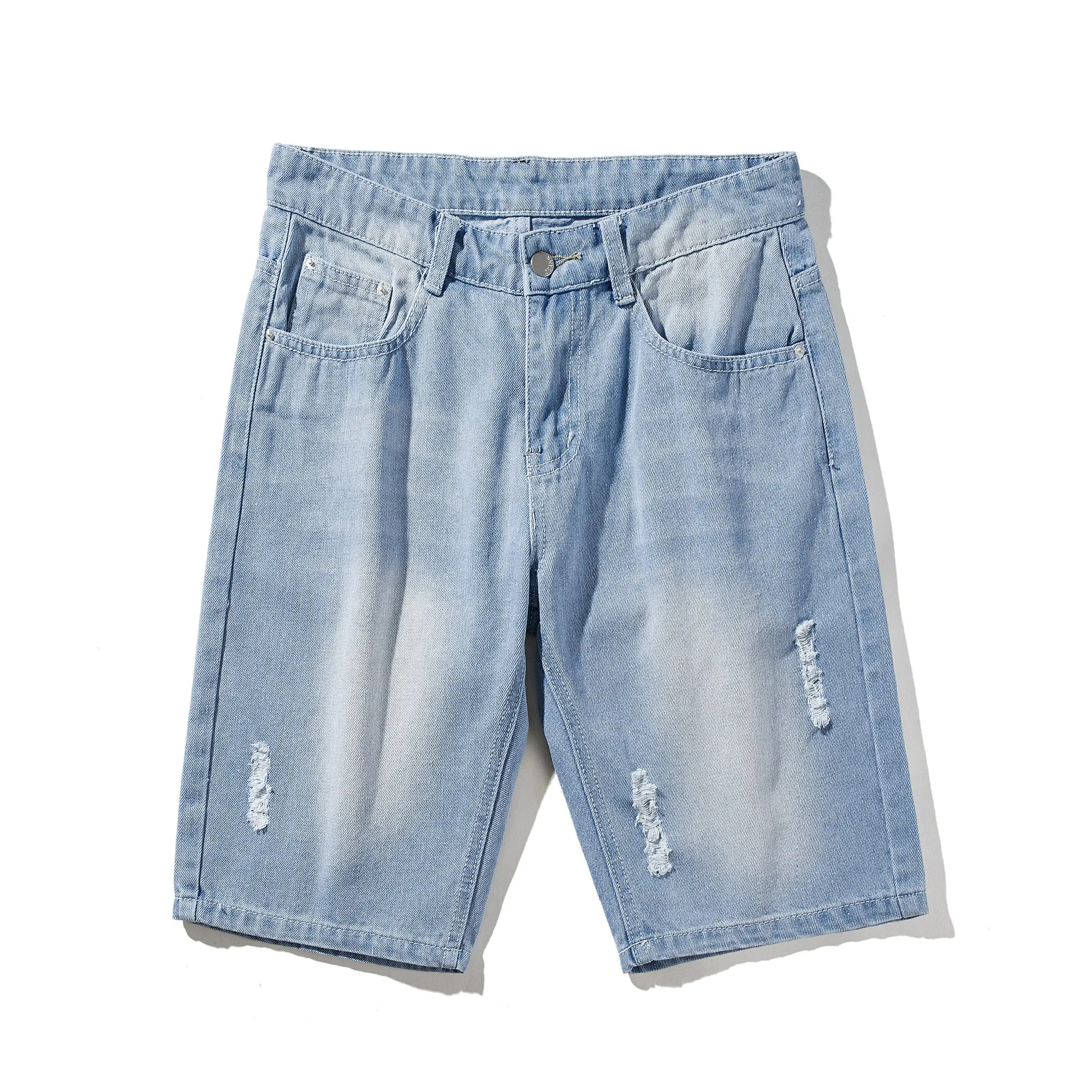 

2018 summer jeans shorts men denim shorts men's hole jeans shorts big size heren korte broeken