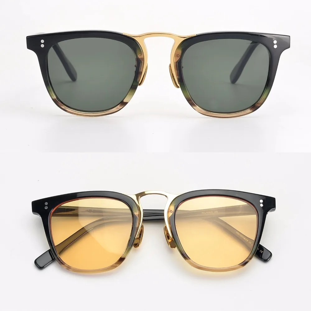 Солнцезащитные очки в оправе из ацетата и титана