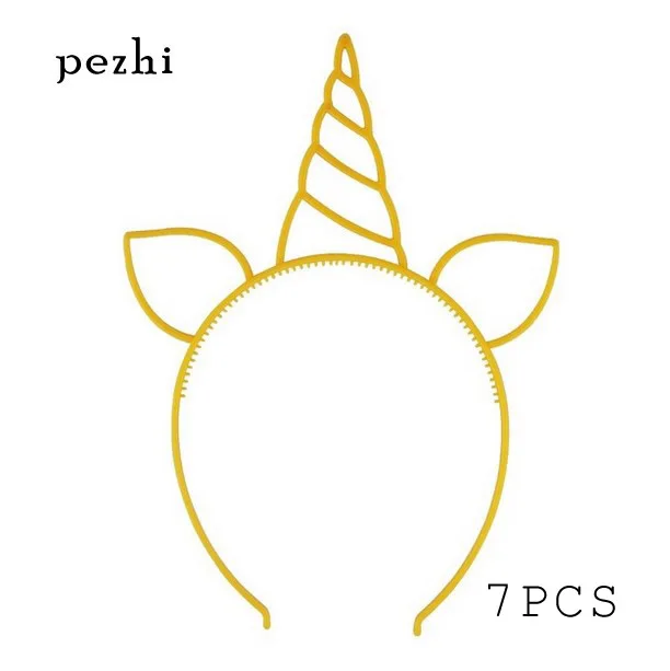 Unicorn Headbands 6 шт. ободки с единорогами для мальчиков и девочек, аксессуары для волос, вечерние аксессуары, головные уборы(разные цвета - Цвет: Unicorn Headbands