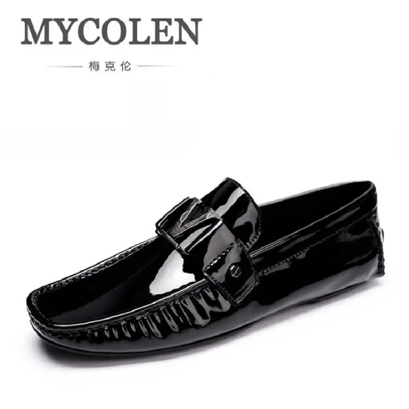 MYCOLEN British Style Mens Driving Shoes Luxury Brand Loafers Classic Designer Boat Men Black Casual shoes Plus Size 6-11 | Обувь