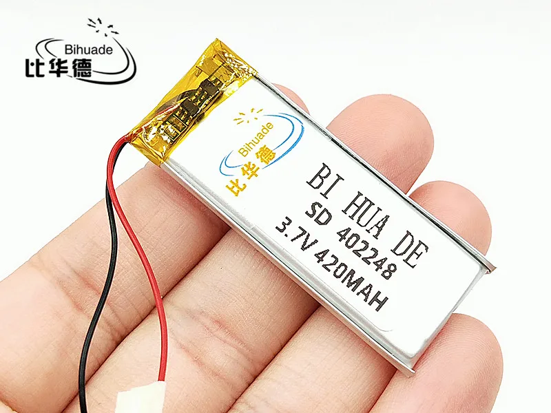 

10pcs [SD] 3.7V,420mAH,[402248] Polymer lithium ion / Li-ion battery for TOY,POWER BANK,GPS,mp3,mp4,cell phone,speaker