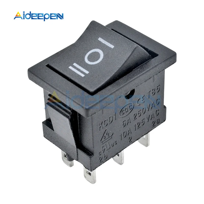 2 шт./лот мини 6Pin ВКЛ ВЫКЛ 3 положения оснастки лодки кулисный переключатель AC 6A/250В