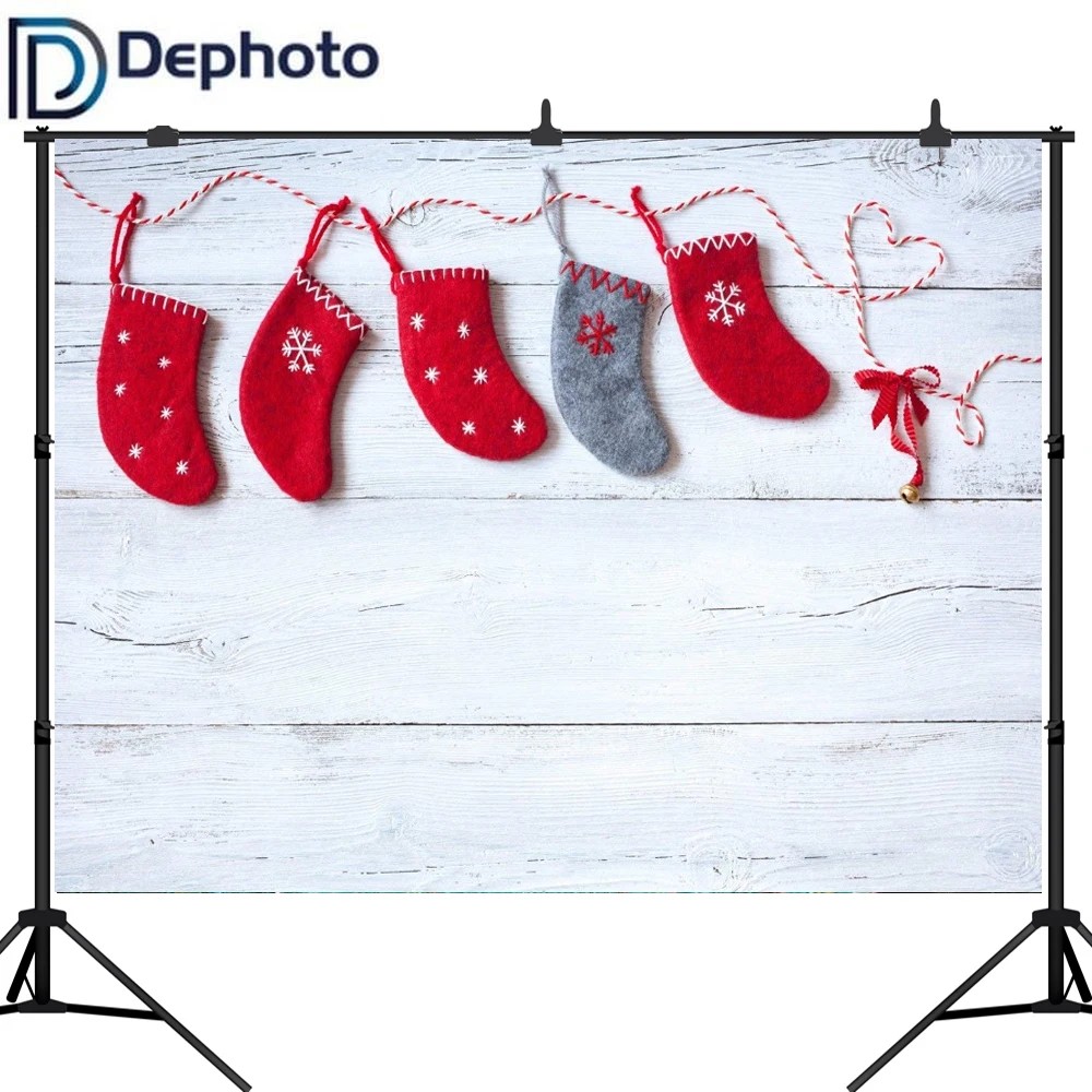 Dephoto бесшовный фон для фотосъемки классический носок доска Рождественский