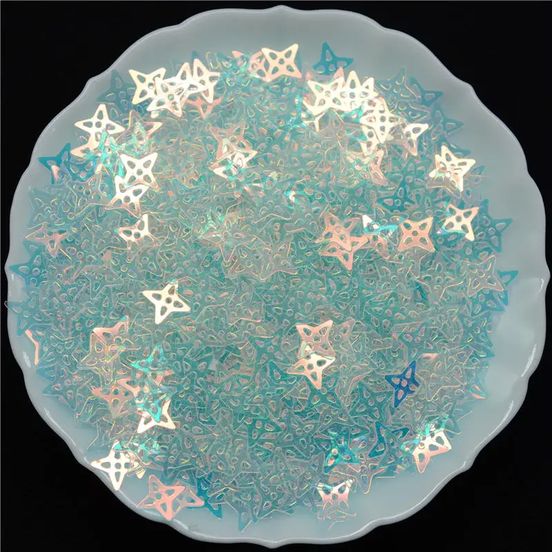 500 шт./лот 9 мм полый крест звезда свободные блестки пайетка шитье Свадебное