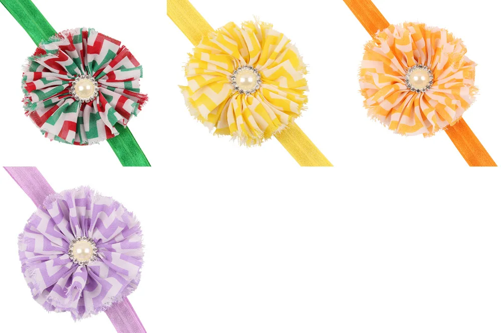 1 Piece MAYA STEPAN Children Girls Striped Handmade Flower Hair Head Band Accessories Baby Newborn Headband Headwear Headwrap | Мать и