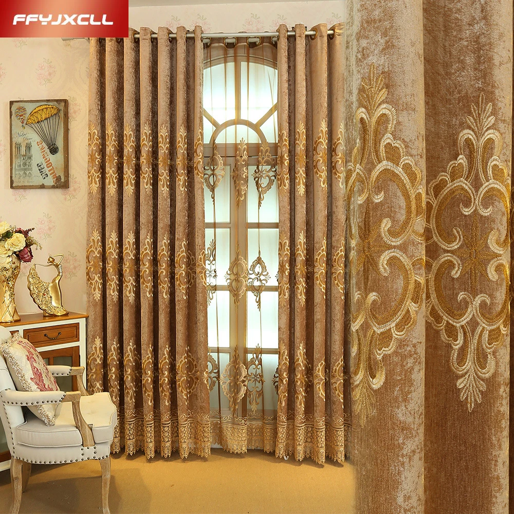Декоративные затемняющие шторы с китайской вышивкой занавески для гостиной