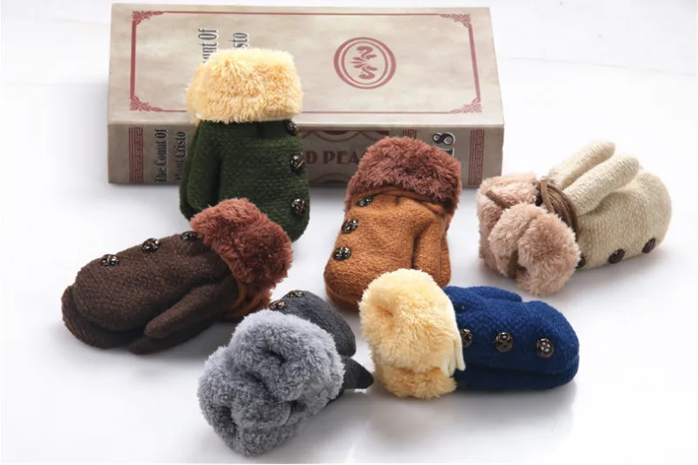 Зимние Детские перчатки для девочек мальчиков хлопковые детские варежки с