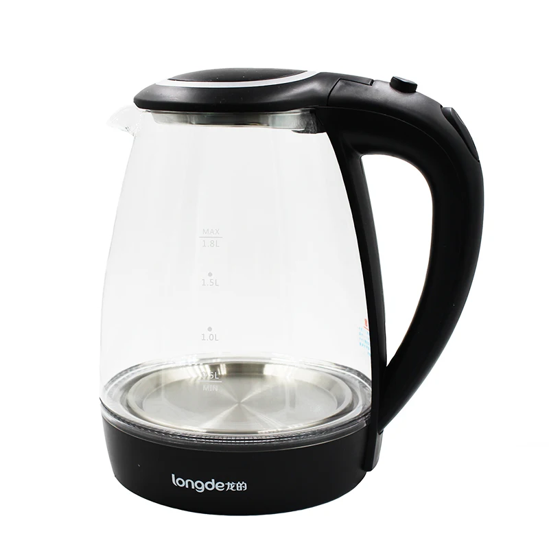 Новый анти Электрический чайник кипятить сухой белый светодиод синий черное