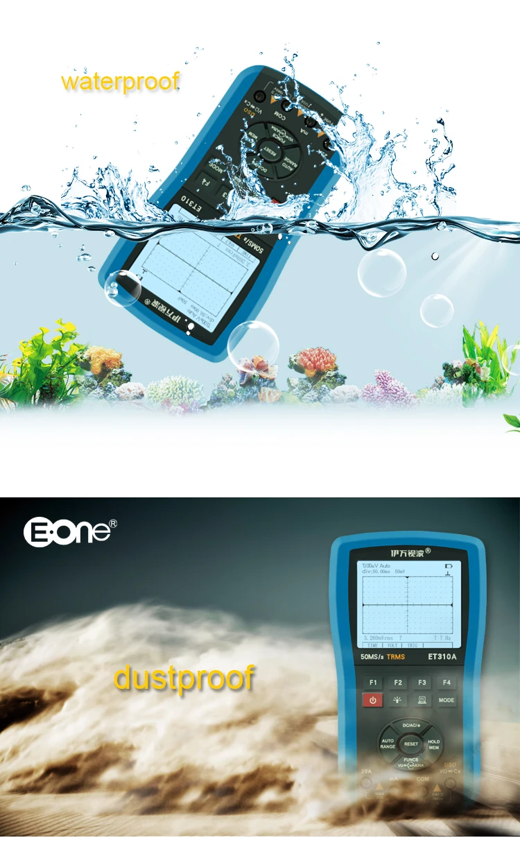 Цифровой мультиметр EONE ET310A 10 МГц/50 Мб/с портативный осциллограф с ЖК-подсветкой
