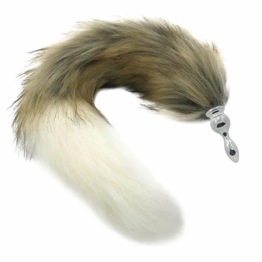 Dog Fox Tail Anal Plug sexy Toys Metal Fake Furry Butt Flirt Anus For Women role Games Product Couples | Красота и здоровье