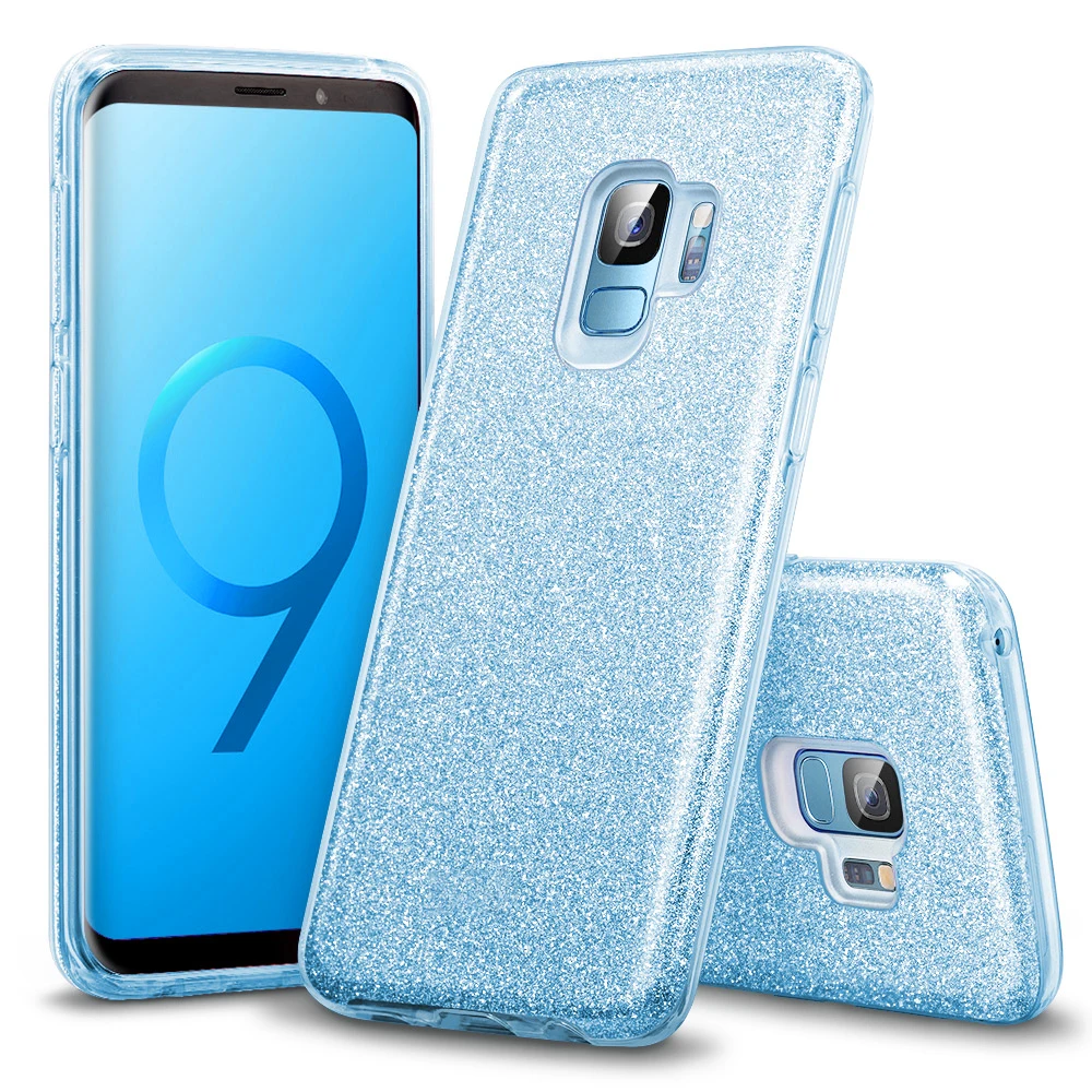 Glitter Silicon Case For Samsung Galaxy A10 A20 A30 A40 A50 A70 A6 A7 A8 A9 J3 J4 J6 Plus 2018 S8 S9 S10 S10E 3 Layer Cover |
