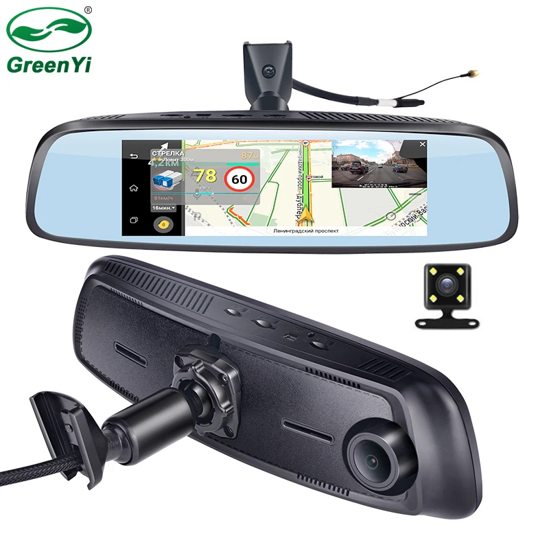 GreenYi 7,8" Специальная 4G LTE Автомобильная камера зеркало Android ADAS gps DVR регистратор видеорегистратор с двумя камерами s