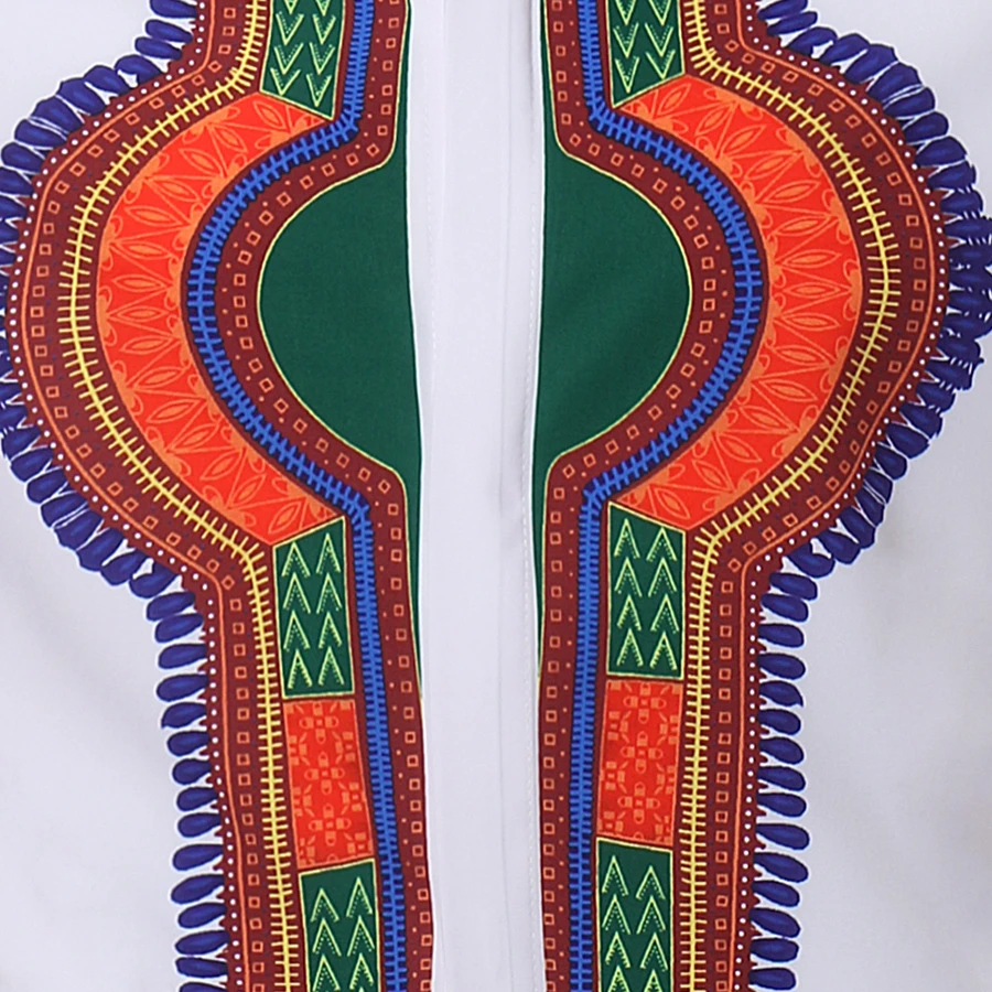 Uniqstore в африканском стиле Футболка мужская белая Dashiki Отпечатано кнопка воротник