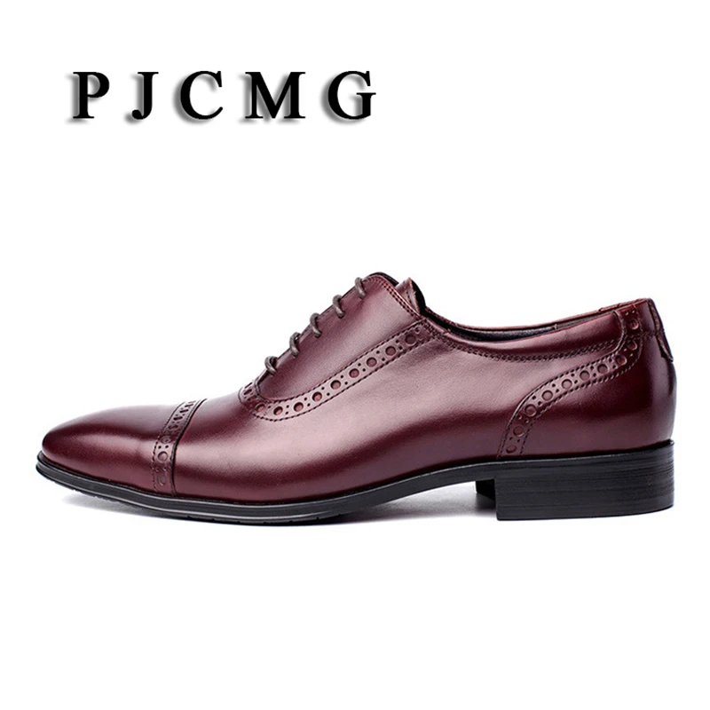 Туфли оксфорды мужские из натуральной кожи с острым носком на шнуровке|leather