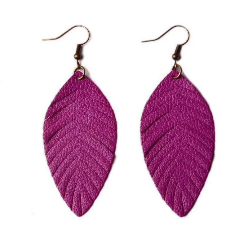 Женские мягкие серьги-капельки из искусственной кожи в стиле бохо для девочек