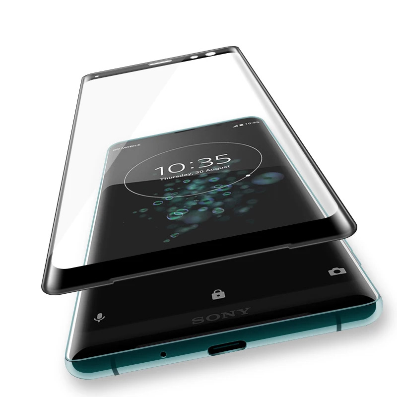 Полностью изогнутое закаленное стекло для sony Xperia 8 10 Plus XZ5 XA3 XZ4 XZ3 XZ2 XZ2 Compact XZS XZ1 XZ полное покрытие Защитная пленка для экрана
