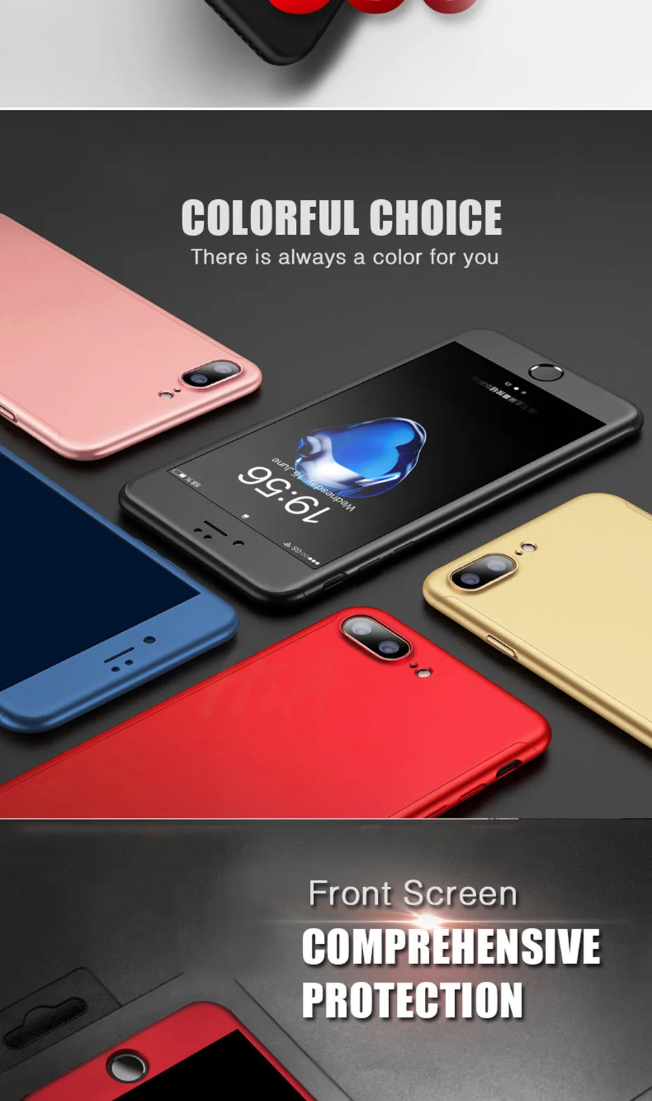 H& A Роскошный 360 Полный чехол для телефона iPhone 7 8 6 6s Plus 5 5S SE защитный чехол для iPhone X XR XS Max чехол со стеклом
